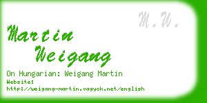 martin weigang business card